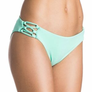 NWT $40 ROXY 70'S SMALL AQUA BLUE KNOTTED TAB